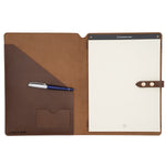 Dayspring Pens Standard Size Leather Padfolio Set - Natural Brown