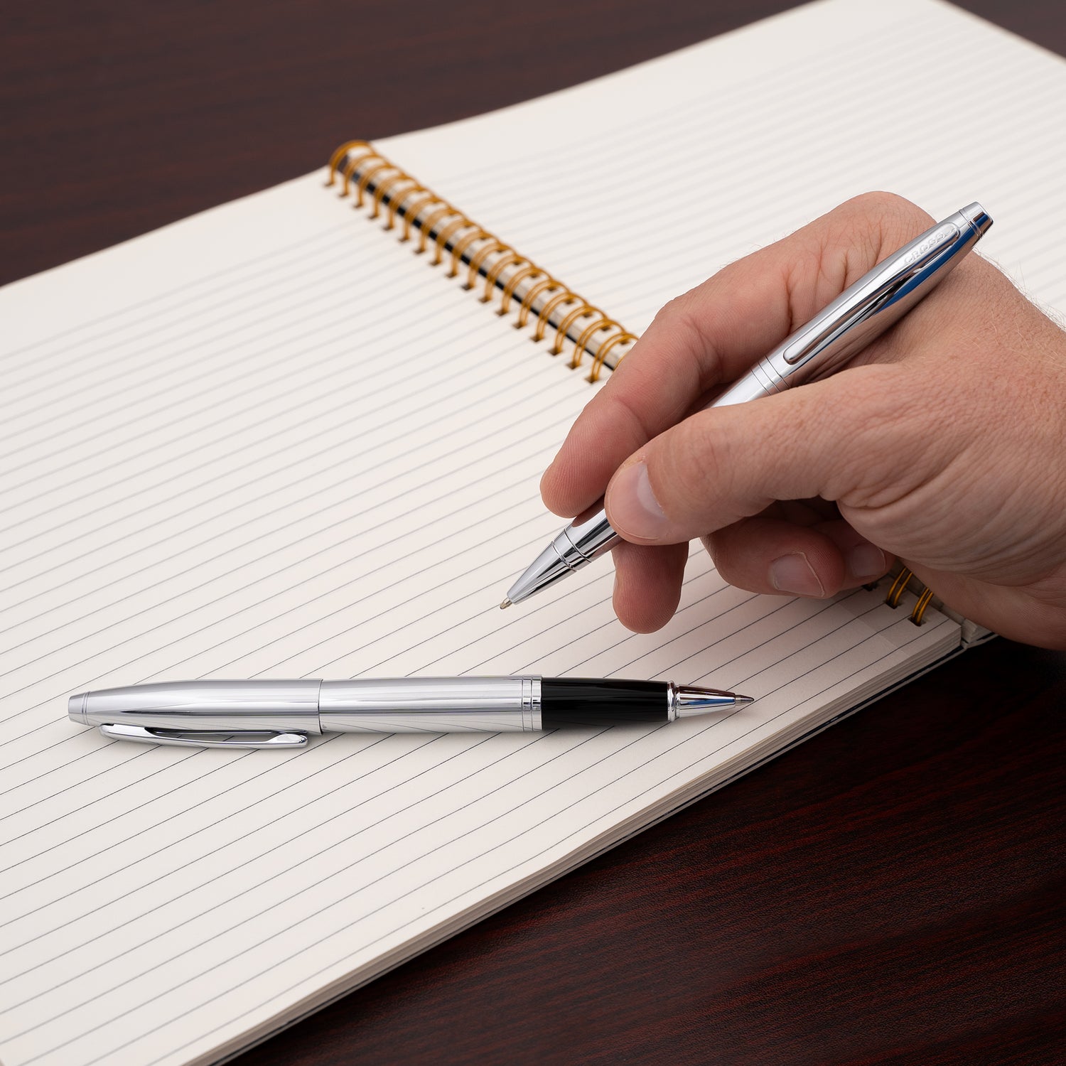 Cross Calais Ballpoint and Rollerball Set - Chrome