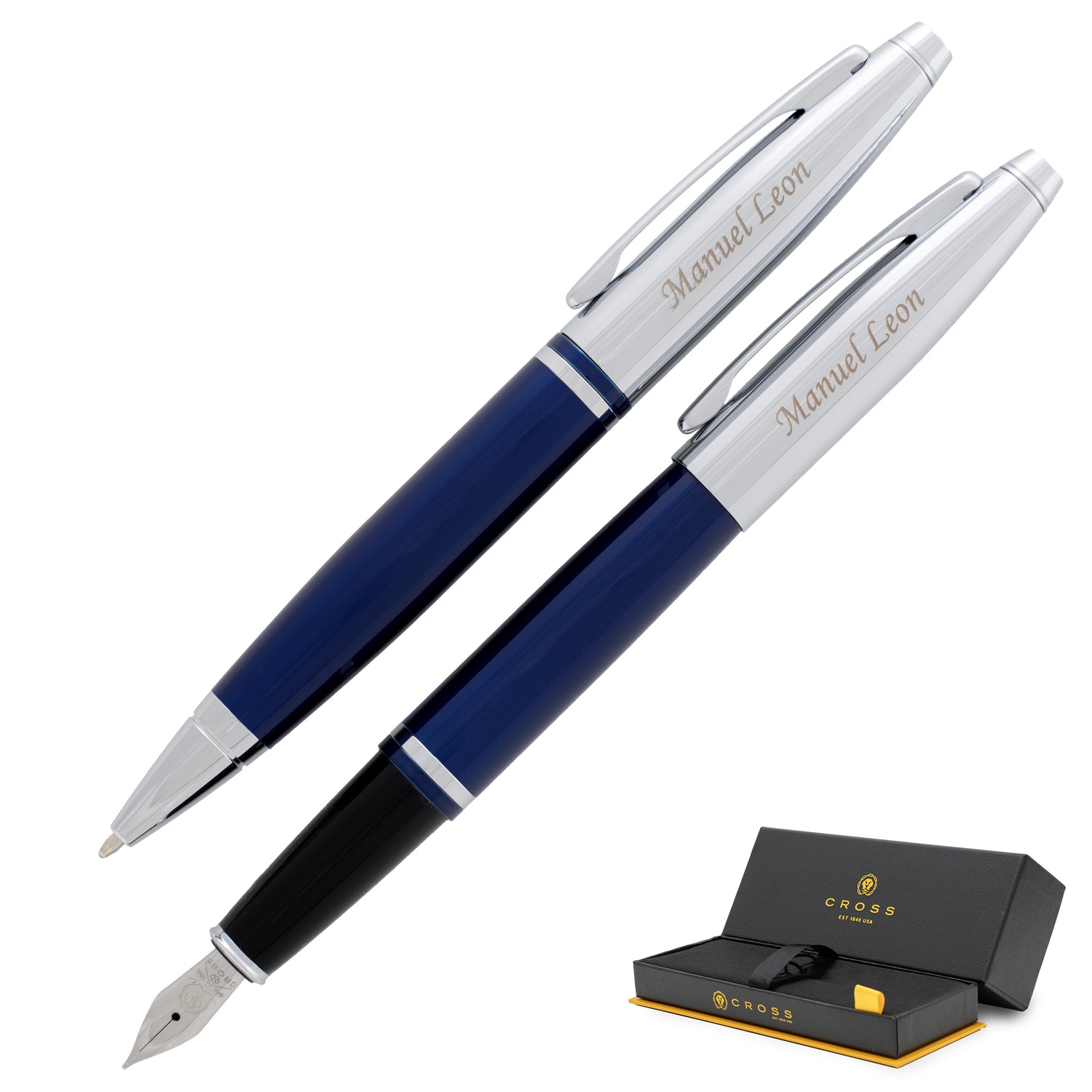 Cross Calais Ballpoint and Fountain Set - Blue