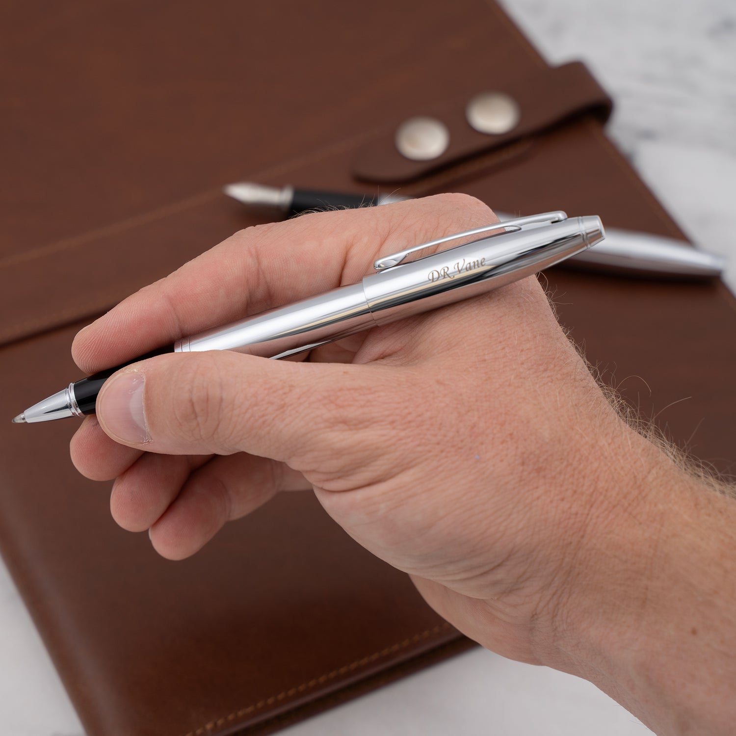 Cross Calais Rollerball and Fountain Set - Polished Chrome