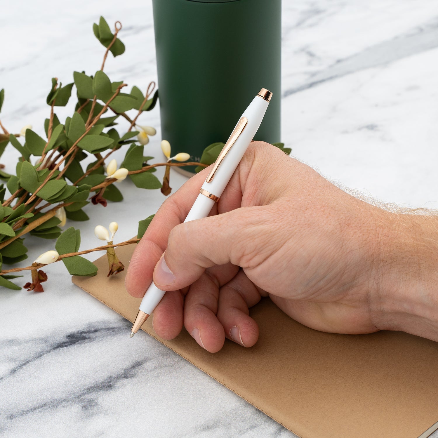 Cross Century II Pearlescent White Lacquer Ballpoint Pen