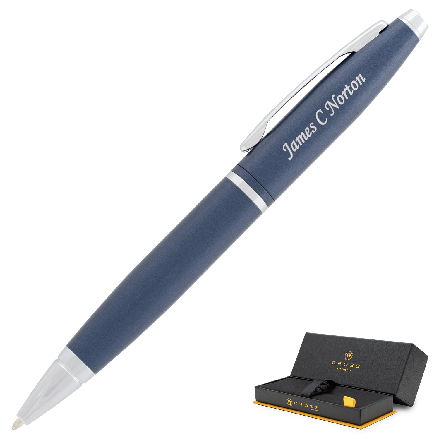 Cross Calais Ballpoint Pen - Matte Metallic Midnight Blue