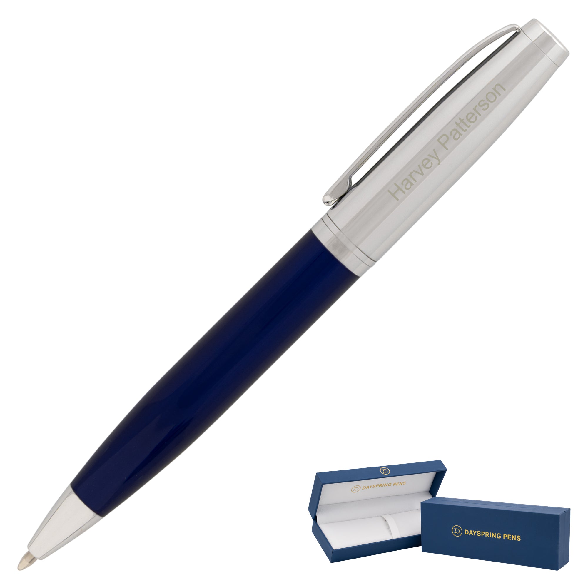 Dayspring Pens Abingdon Ballpoint Pen | Blue | Engraved Pen