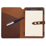 Dayspring Pens Travel Size Leather Padfolio Set - Natural Brown