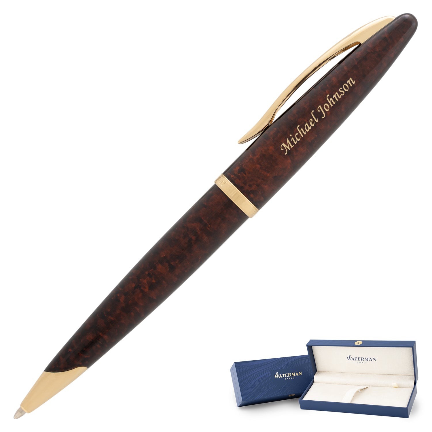 Waterman Carène Ballpoint Pen - Amber with Gold Trim