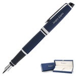 Waterman Expert Deluxe Fountain Pen Medium Nib - Blue with Chrome Trim