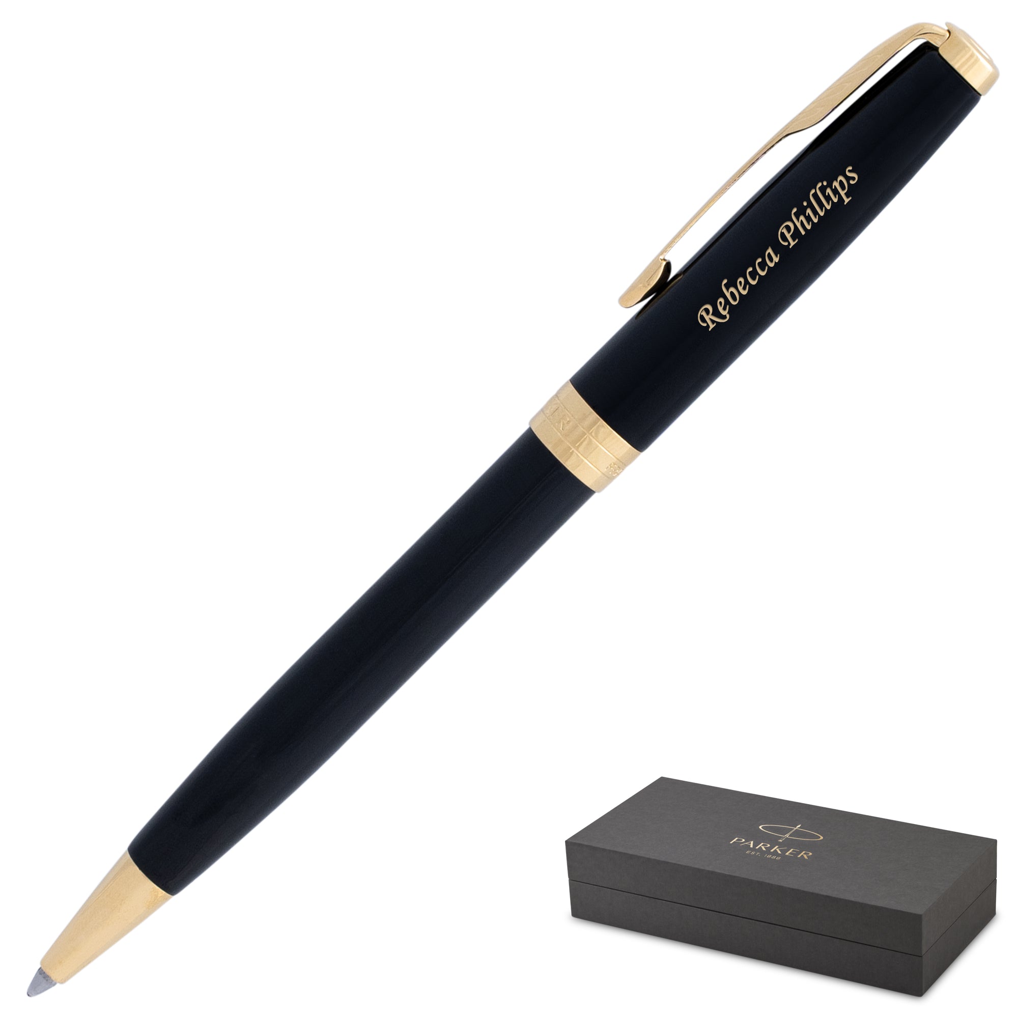 Parker Sonnet Ballpoint Pen Black/Gold Personalized Pen