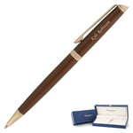 Personalized Waterman Hémisphère Ballpoint Pen - Metallic Copper with Gold Trim
