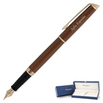 Personalized Waterman Hémisphère Fountain Pen - Metallic Copper with Gold Trim