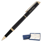 Personalized Waterman Hémisphère Rollerball Pen - Lava Black with Gold Trim
