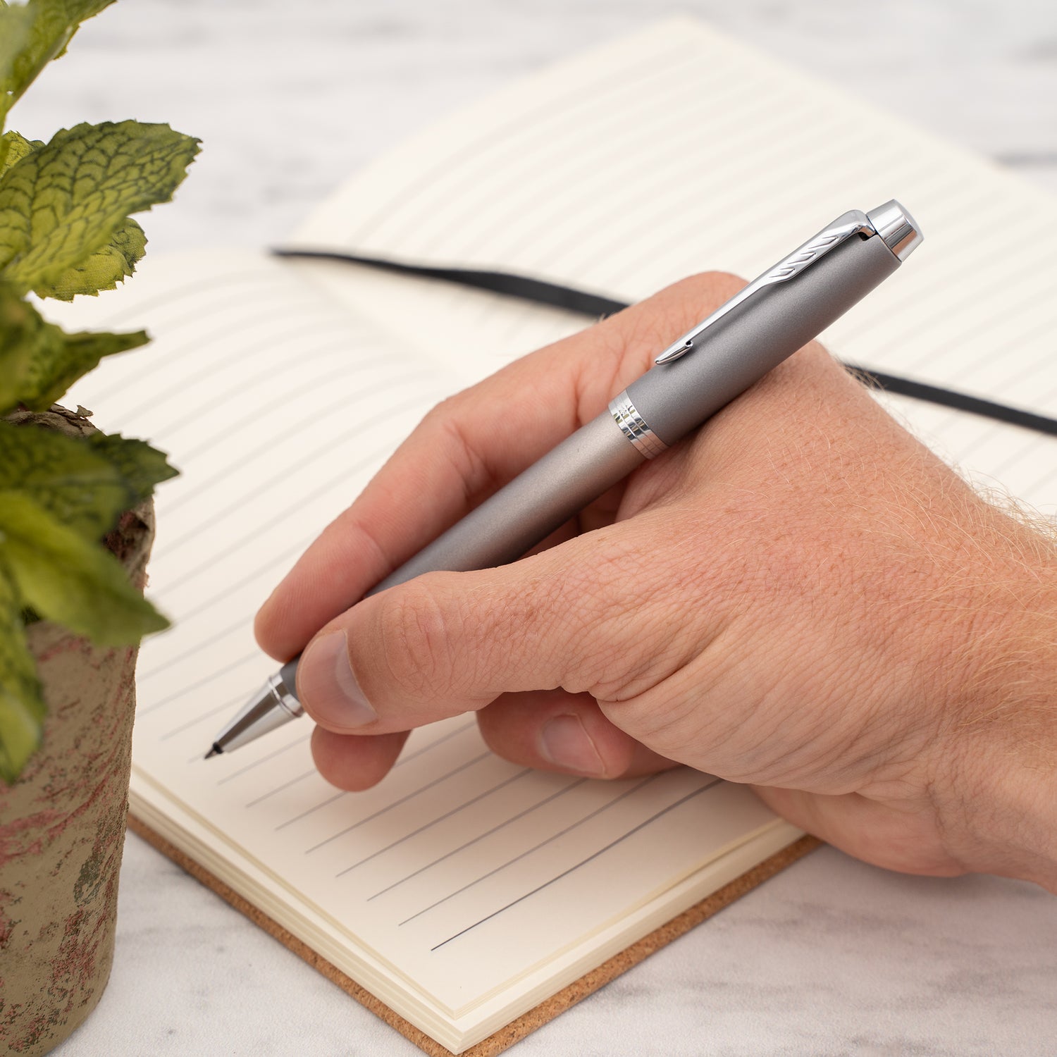 Parker IM Writing Rituals Rollerball Grey Chrome Trim