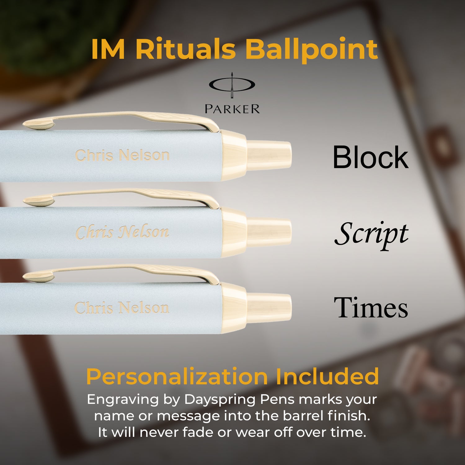 Parker IM Writing Rituals Ballpoint Turquoise Green Gold Trim