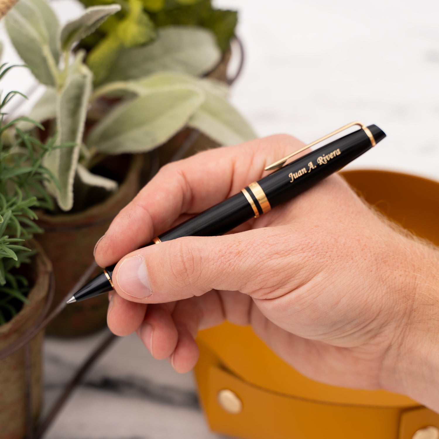 Waterman Expert Black Gold Trim Rollerball Pen