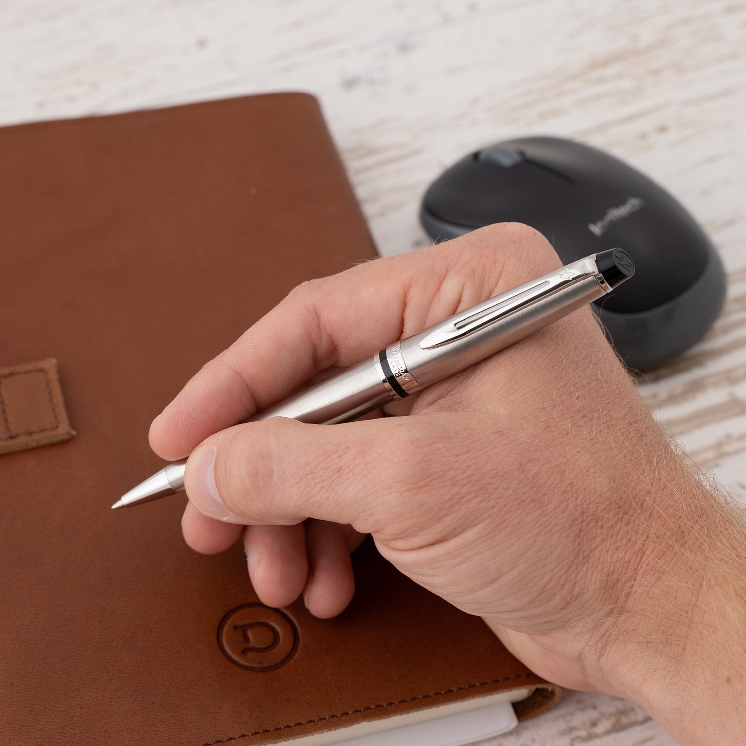 Waterman Expert Stainless Chrome Ballpoint Pen