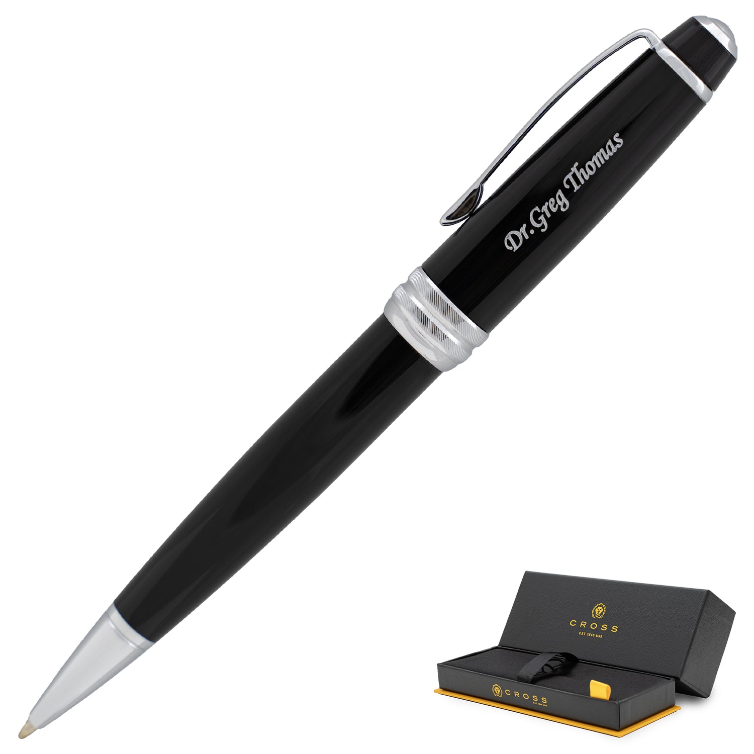 Cross Bailey Black Lacquer Ballpoint Pen