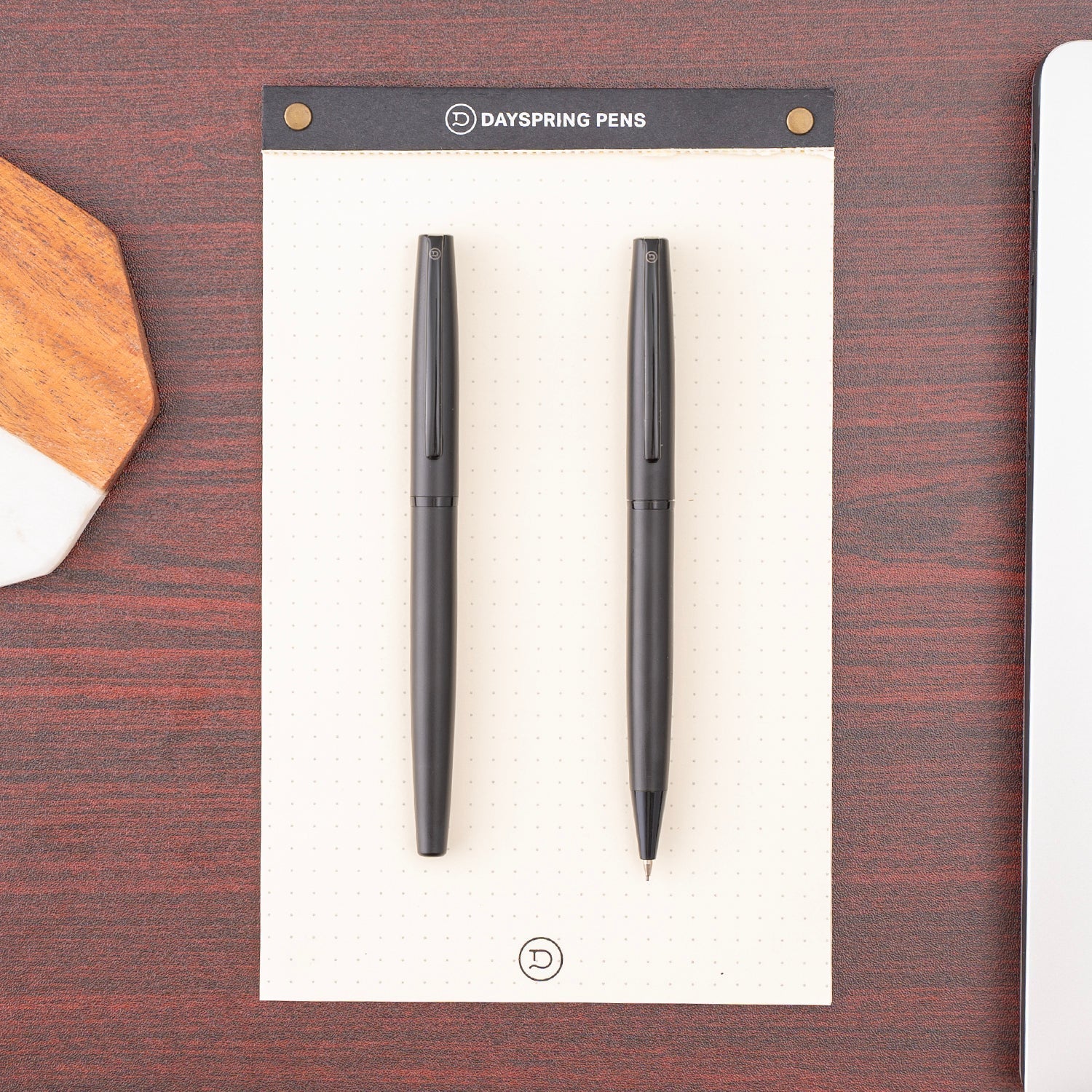 Dayspring Pens Richmond Matte Black Rollerball and Pencil Set