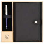 Dayspring Pens Noteworthy Leather Journal and Pen Set - Charcoal Black