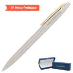 Windsor Ballpoint Pen by Dayspring Pens - Stainless with Gold Trim