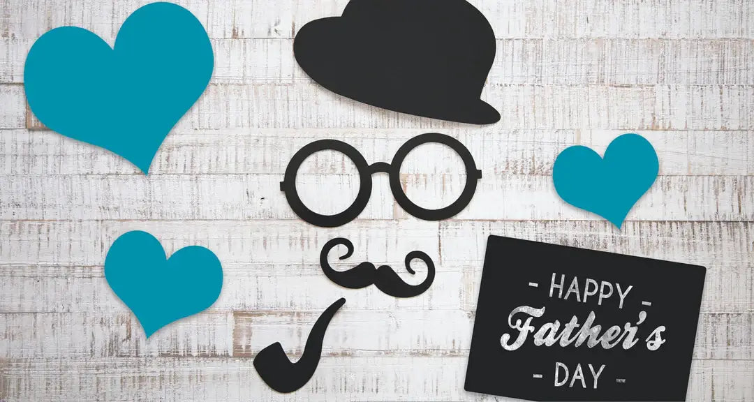 Graphic with happy fathers day sign