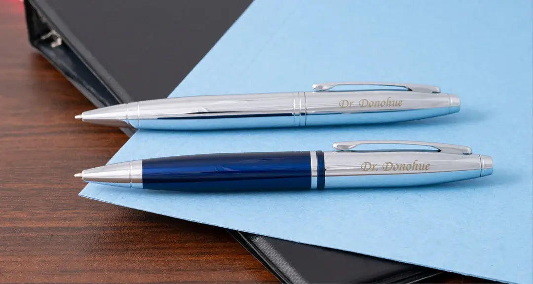 Luxury pen resting on notebook paper gift for employee