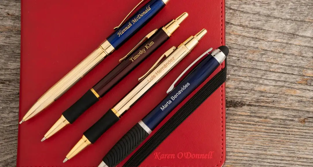 Six Personalized Black Pencils