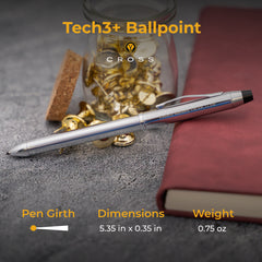 Cross Tech3+ Pen - Chrome AT0090-1 Custom Custom Engraved