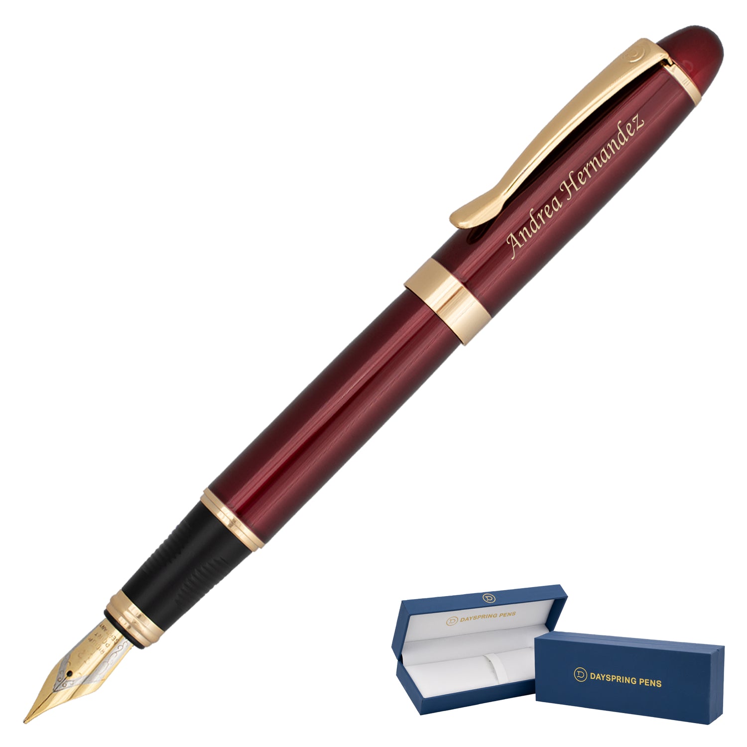 Dayspring Pens Alexandria Fountain Pen - Red