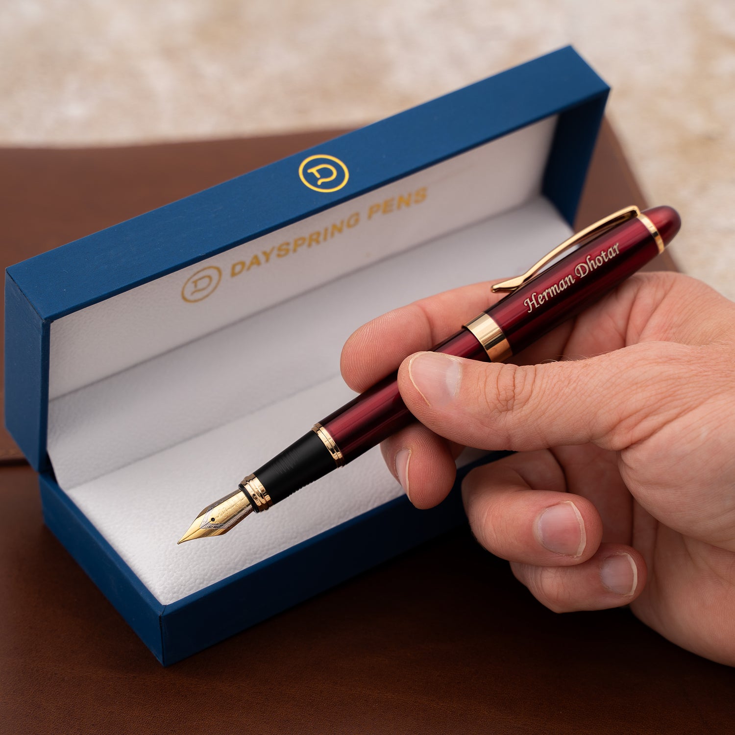 Dayspring Pens Alexandria Fountain Pen - Red