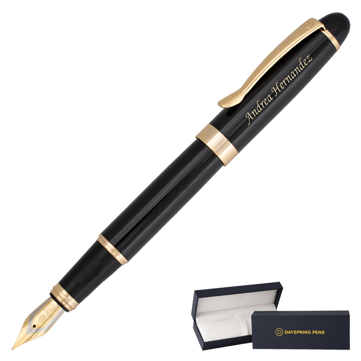 Dayspring Pens Alexandria Fountain Pen - Black