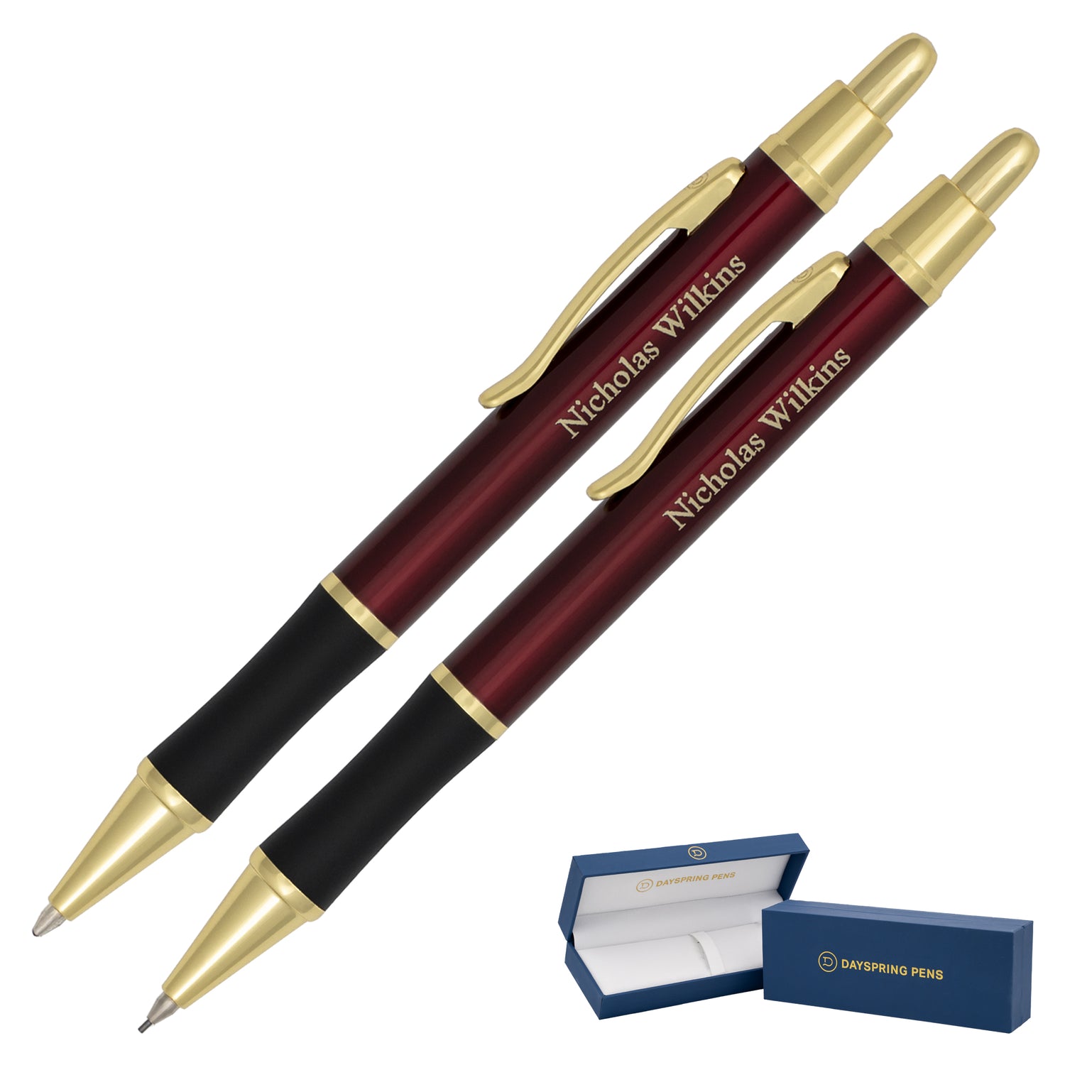 Dayspring Pens Monroe Pen and Pencil Set - Ruby Red