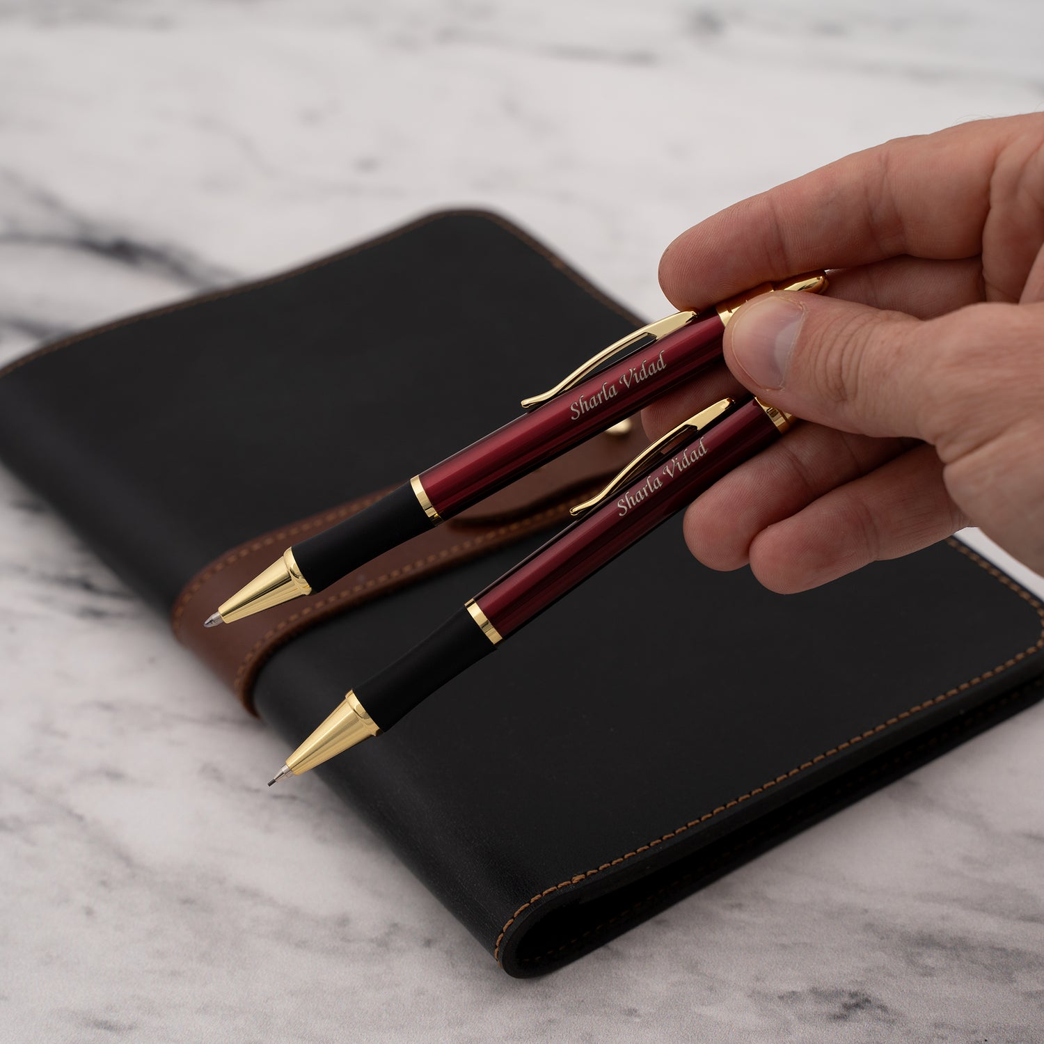 Dayspring Pens Monroe Pen and Pencil Set - Ruby Red