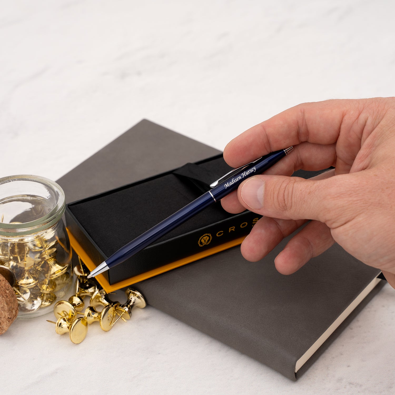 Cross Classic Ballpoint Pen - Translucent Blue Lacquer
