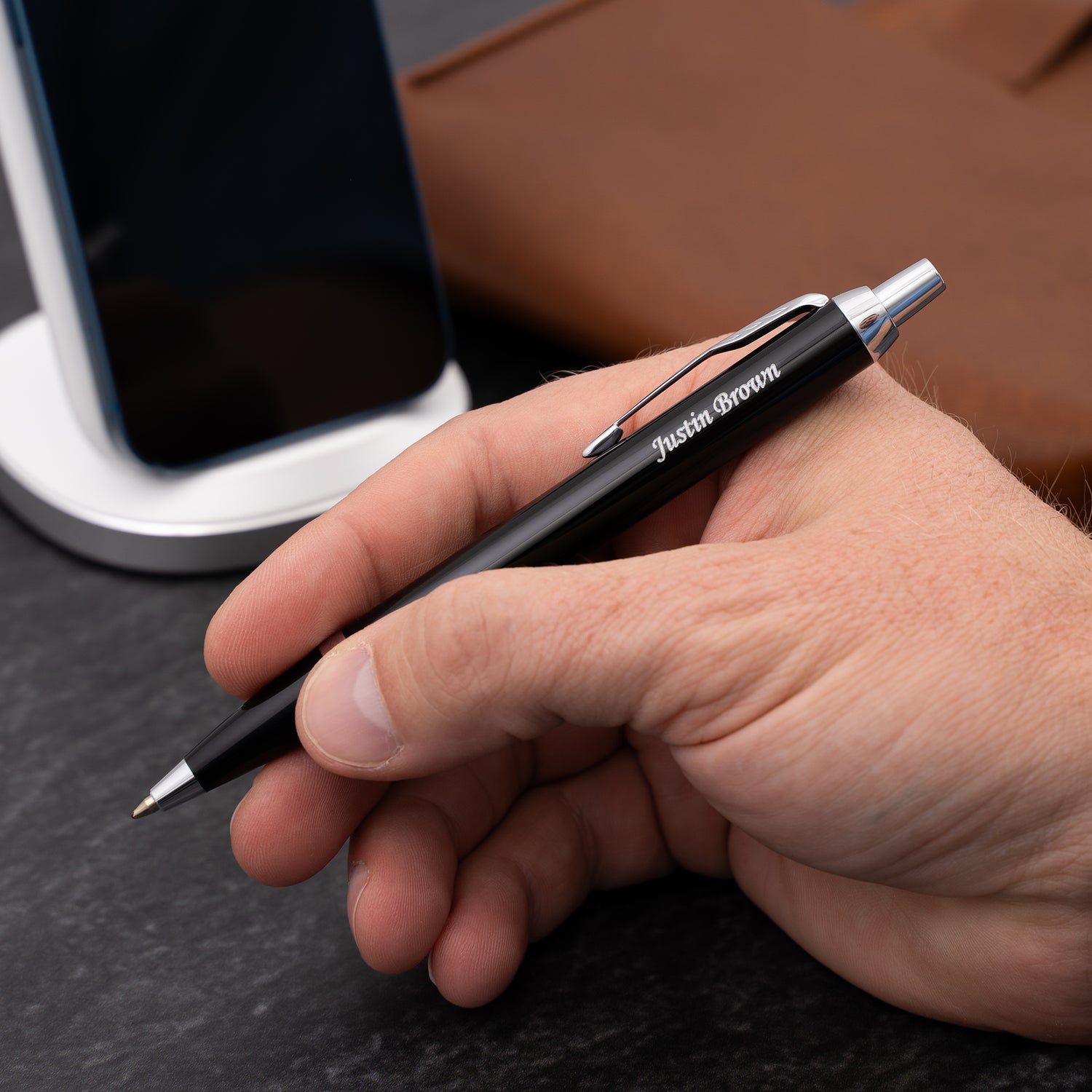 Parker IM Black Chrome Retractable Ballpoint Pen