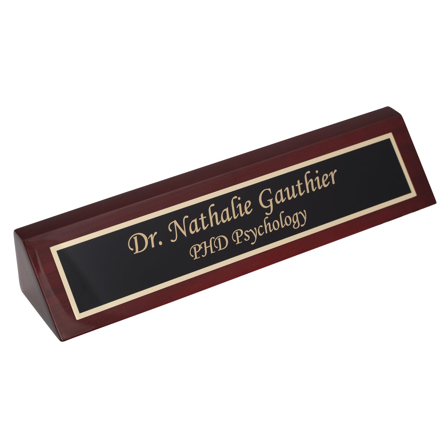 Custom Desk Name Plate - Rosewood