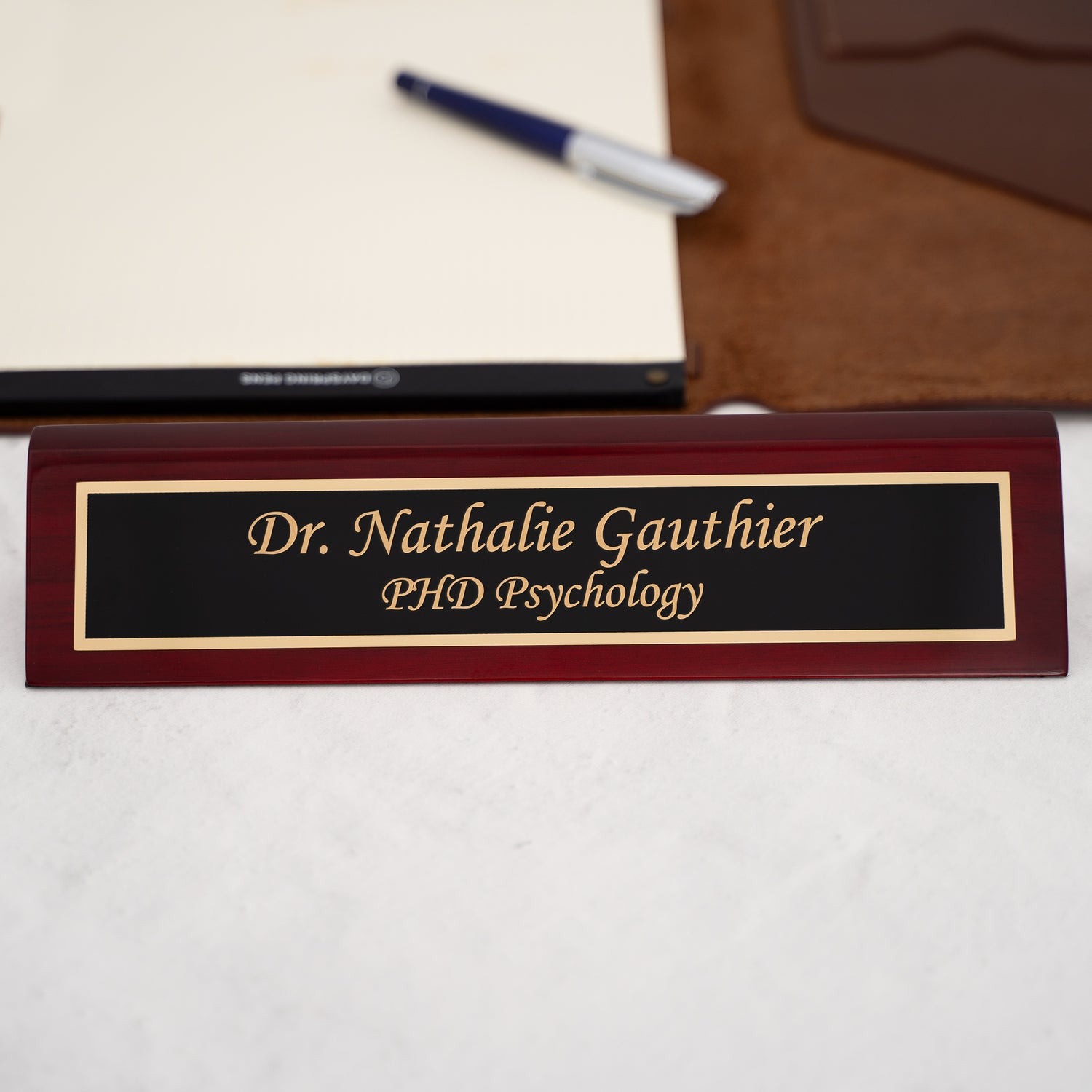 Custom Desk Name Plate - Rosewood