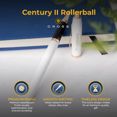 【2plan】Cross Vintage Mupajin White Lacquer Rollerball Pen: The Cross Century II