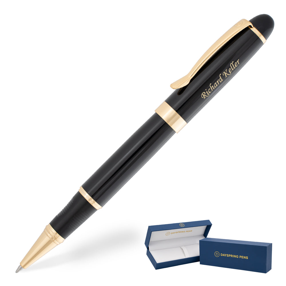 Best Wooden Gel Pen Gift Set With Handmade Rollerball Pen Holder Box And  Refills, Business Ballpoint Pen With Fancy Pen Display Case