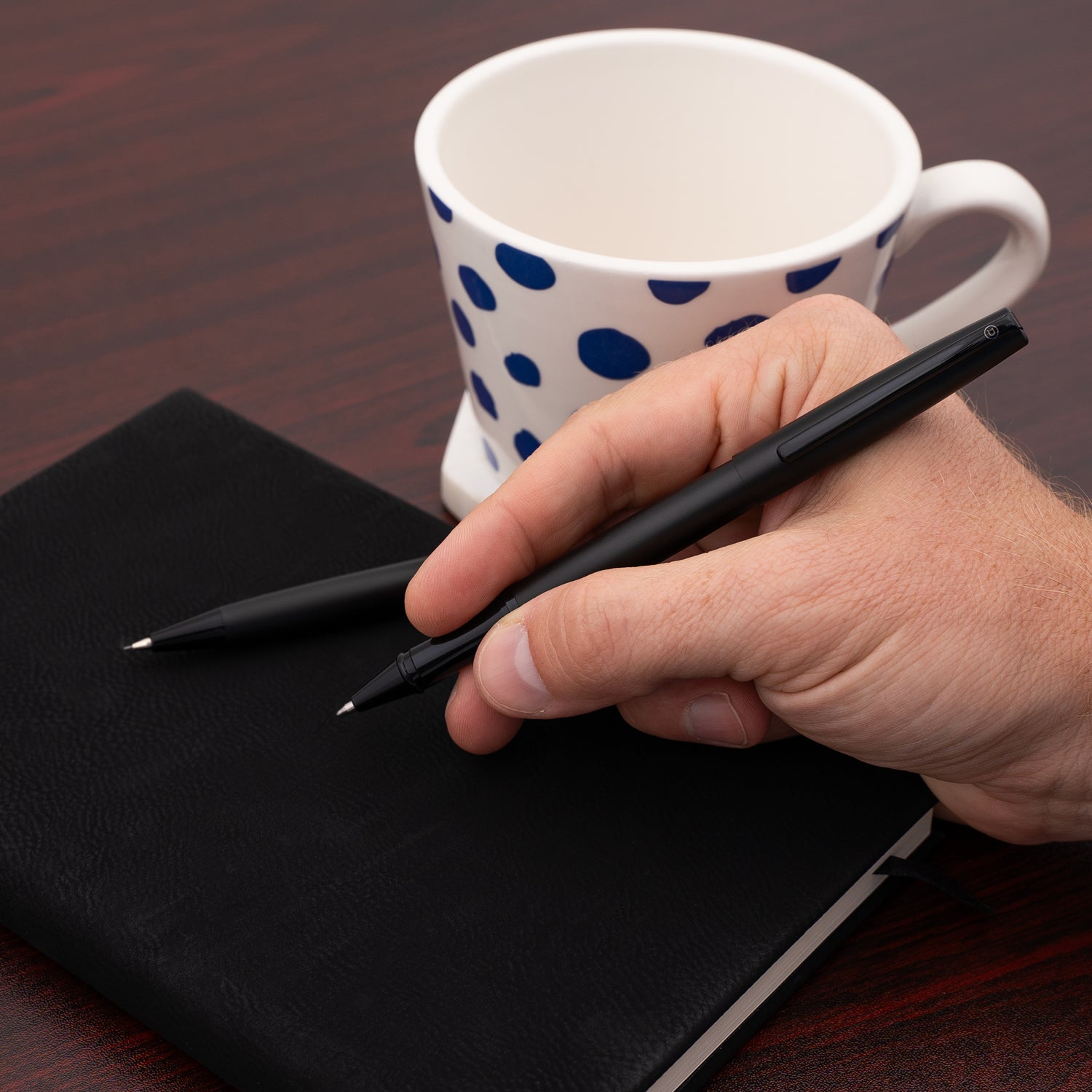 Dayspring Pens Richmond Matte Black Rollerball and Pencil Set