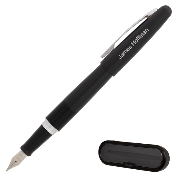 Pilot Metropolitan (MR) Fountain Pen | Black/Silver | Engraved