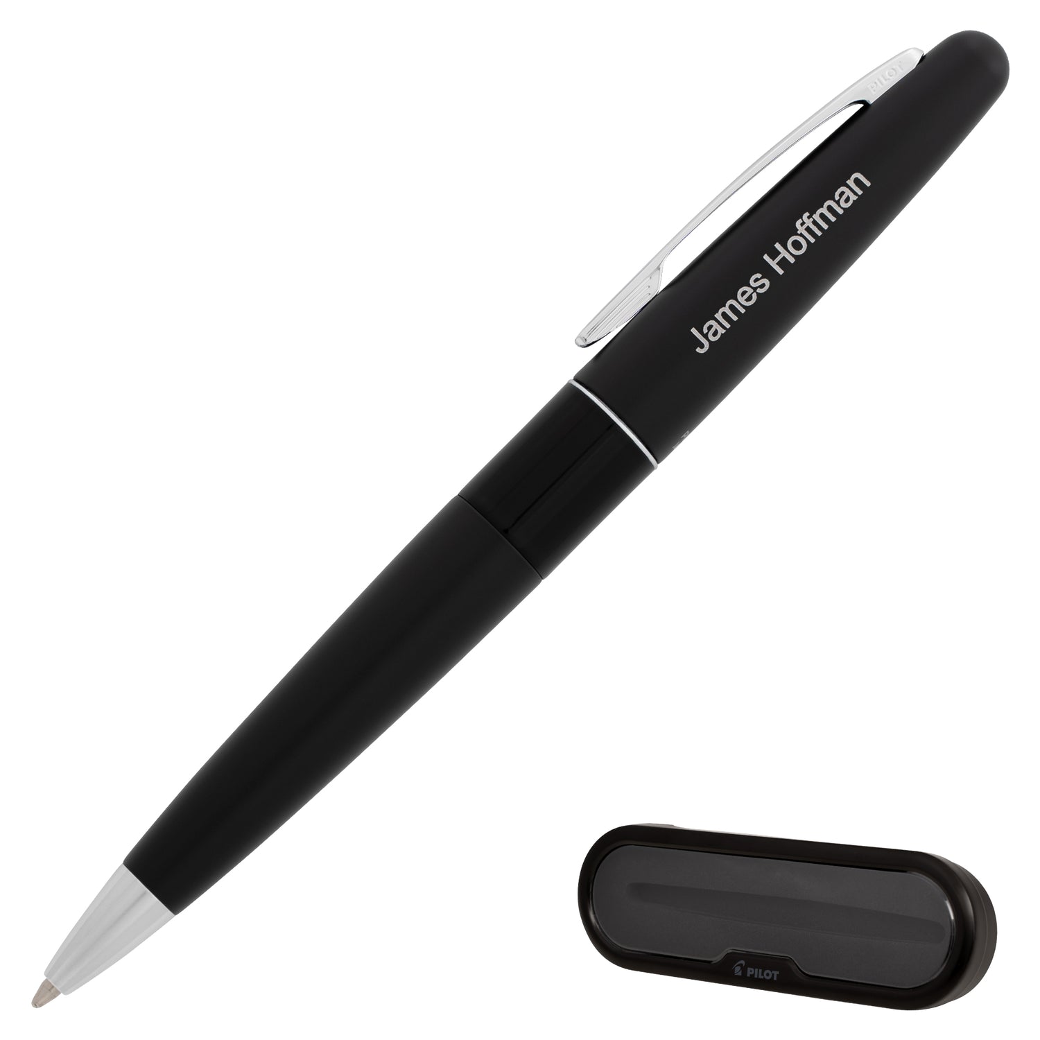 Pilot Metropolitan (MR) Ballpoint Pen - Black Lacquer with Silver Trim