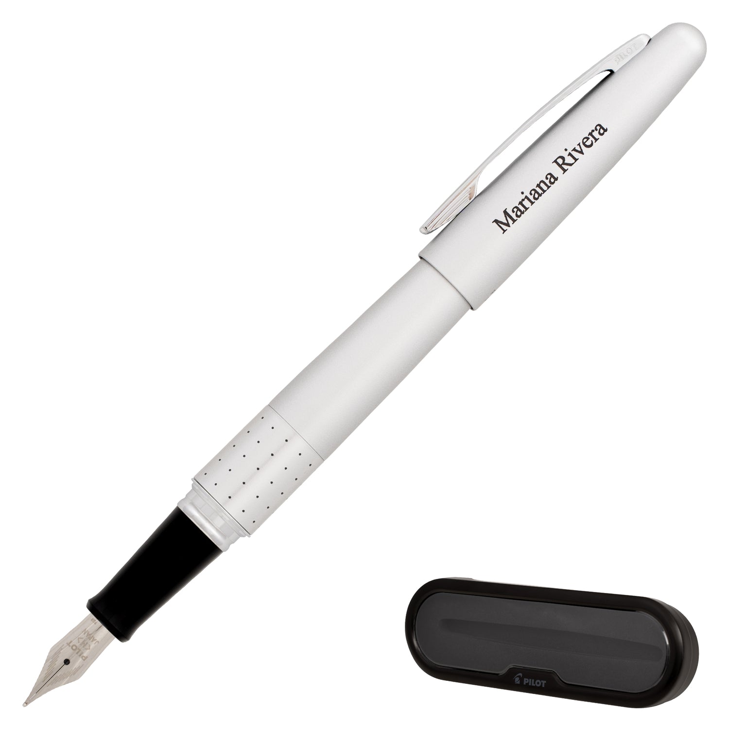 Pilot Metropolitan (MR) Fountain Pen - Matte Silver Dots