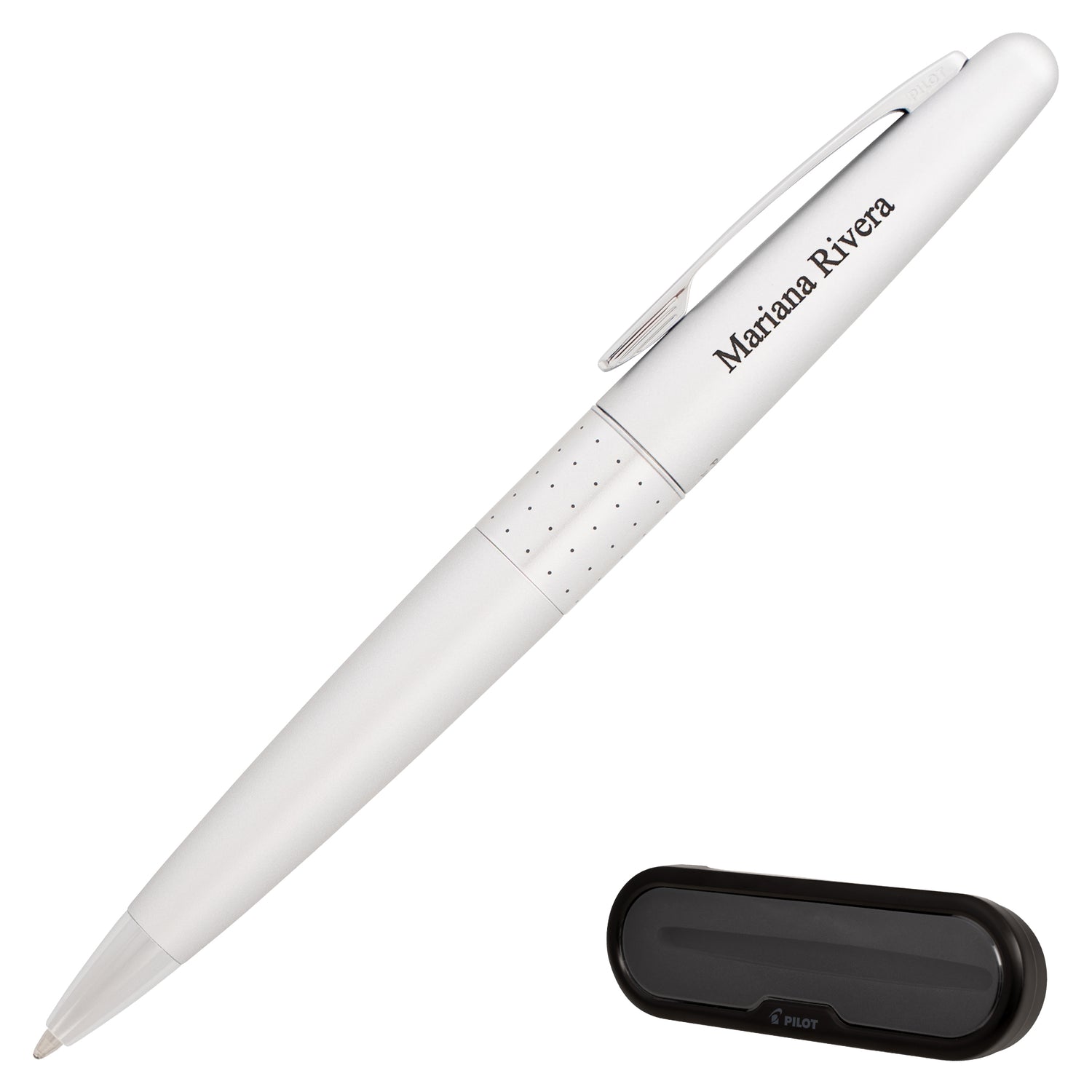 Pilot Metropolitan (MR) Ballpoint Pen - Matte Silver Dots