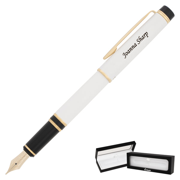 Pilot Grance Fountain Pen | Pearl White/Gold | Personalized