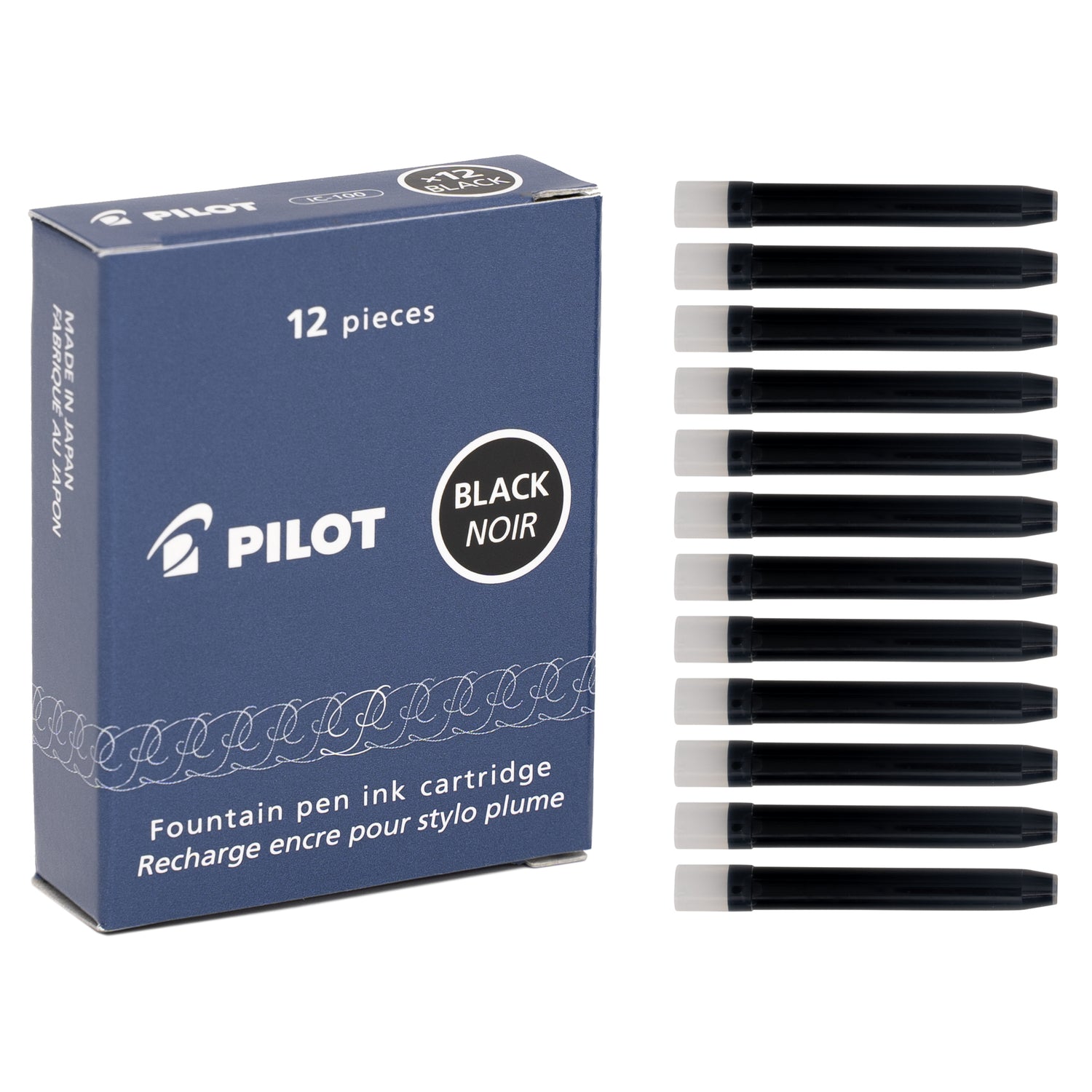 Pilot Fountain Pen Ink Cartridge Refill - 12 Pack