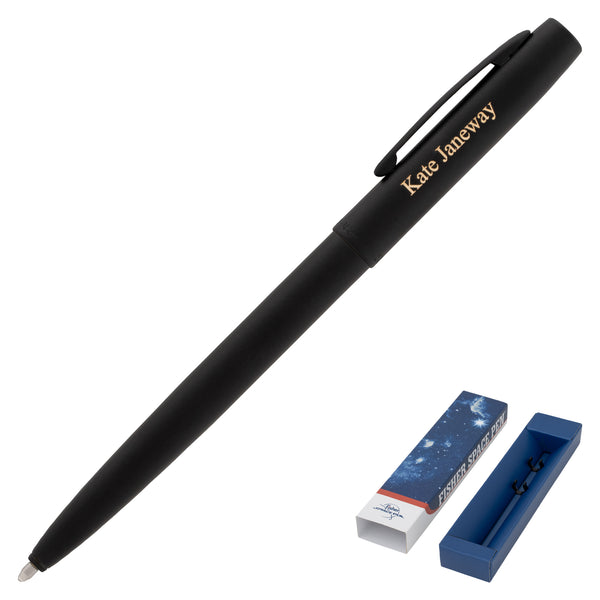 fisher spaceペン ラピート運行開始記念品 Fisher Cap-O-Matic Space Pen | Matte Black | Engraved Pen
