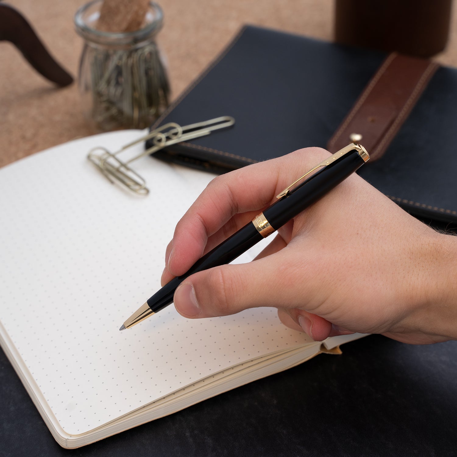 Parker Sonnet Ballpoint Pen - Black Gold Trim