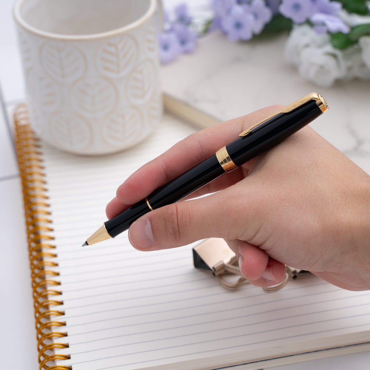 Parker Sonnet Rollerball Pen - Black Gold Trim