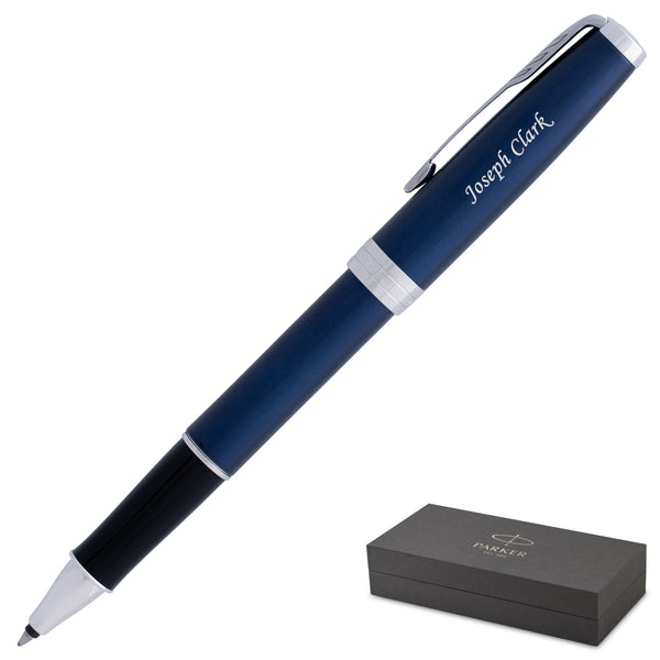 Parker Sonnet Rollerball Pen | Blue/Chrome | Engraved Pen