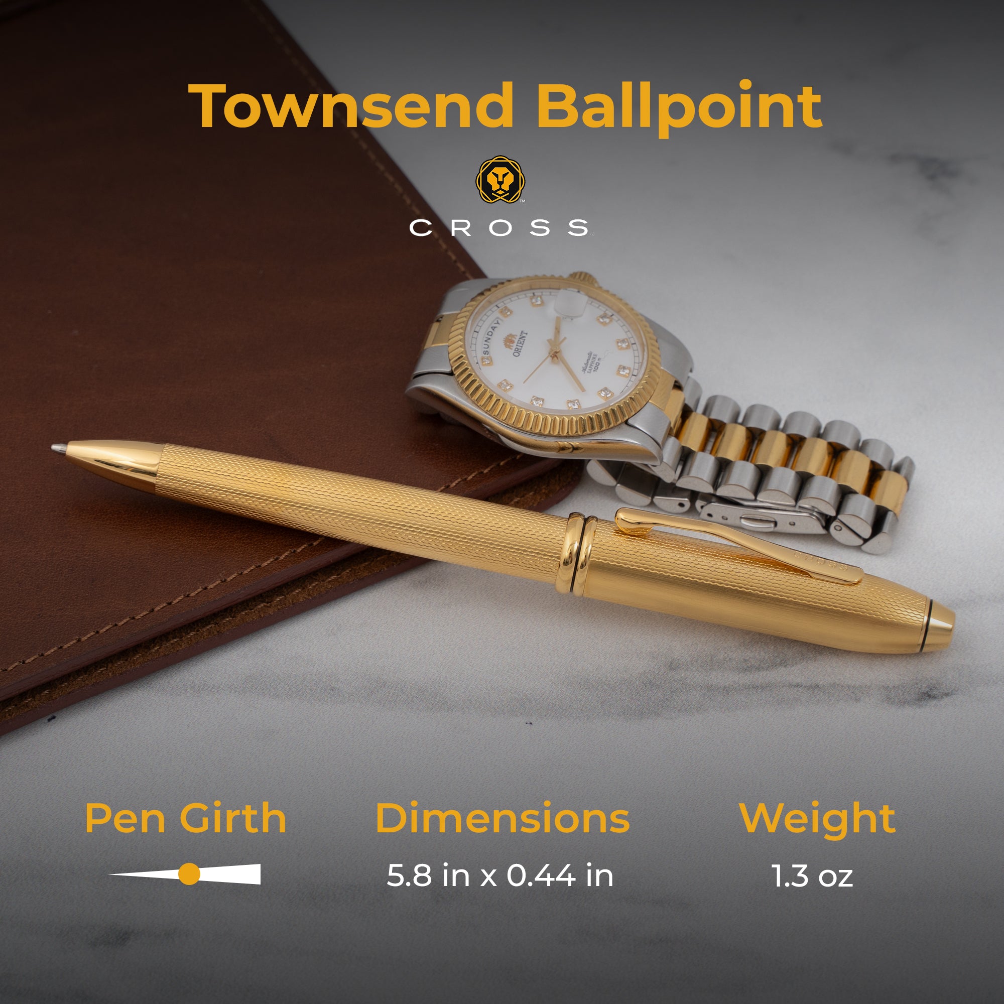 Cross Townsend Ballpoint 23 Karat Gold – Dayspring Pens