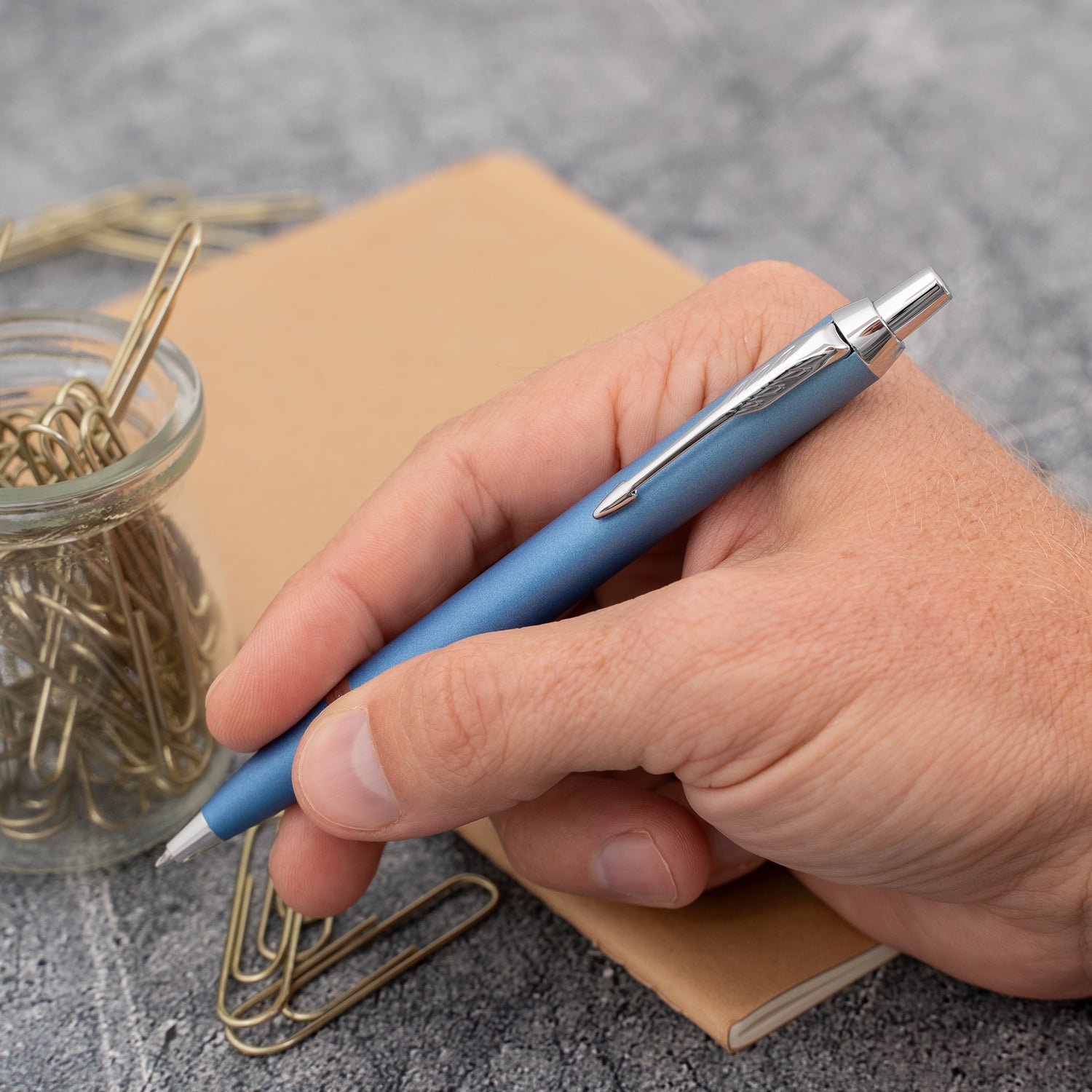 Parker IM Writing Rituals Ballpoint Blue Chrome Trim